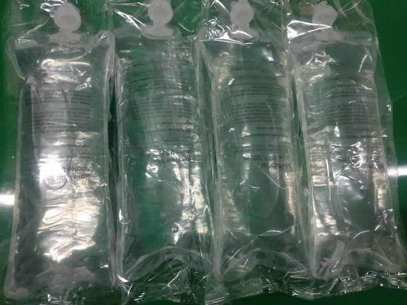 Saco de perfusão de solução salina normal de cloreto de sódio 500 ml 1000 ml Saco de perfusão de solução salina normal de cloreto de sódio 500 ml Saco de perfusão de fluido IV não de PVC de porta única intravenosa com Euro Cap