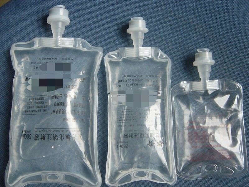 Saco de perfusão de polipropileno 100 ml 250 ml Cloreto de Sódio Não PVC IV Saco transparente Saco de perfusão médico Não PVC vazio