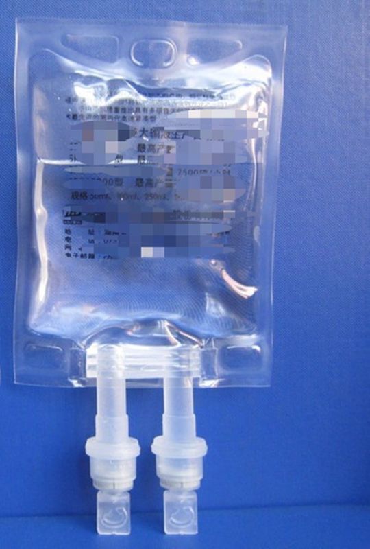 100 ml 250 ml 500 ml Saco de perfusão de solução salina Saco de perfusão de PVC Saco de perfusão médico descartável Pressão IV Saco de perfusão não de PVC