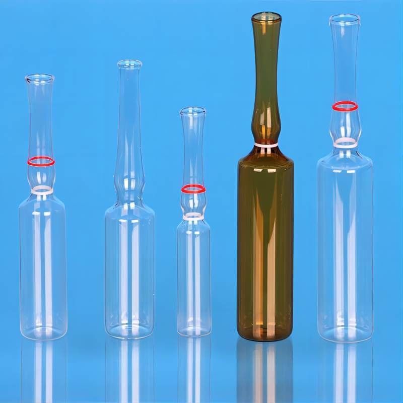 2 ml 5 ml 10 ml Vazio Ampolas de vidro de borosilicato padrão USP Transparente e de cor âmbar para penicilina Injecção Medicina