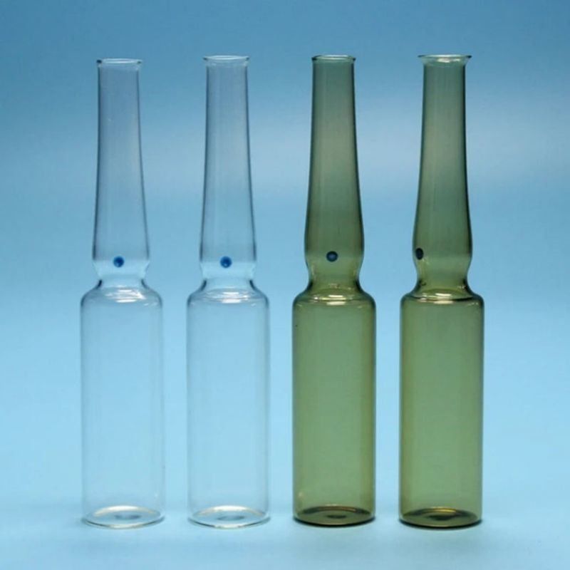 2 ml 5 ml 10 ml Vazio Ampolas de vidro de borosilicato padrão USP Transparente e de cor âmbar para penicilina Injecção Medicina