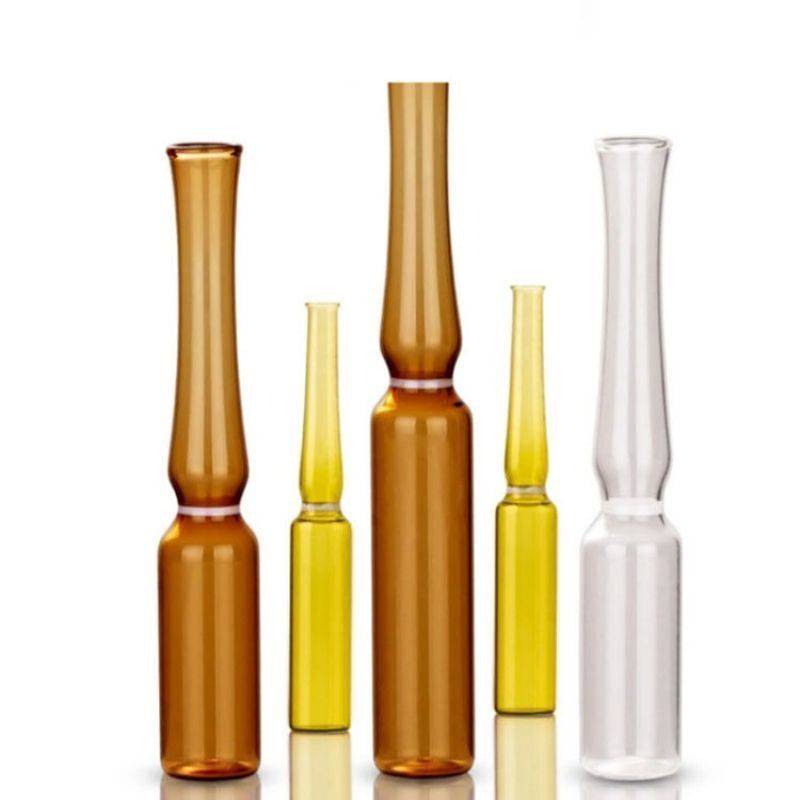 1ml5ml 10ml 20ml cosméticos cuidados com a pele farmacêutica Ampola de vidro Anel de cor Impressão de logotipo Impressão de tela Formulário B Formulário