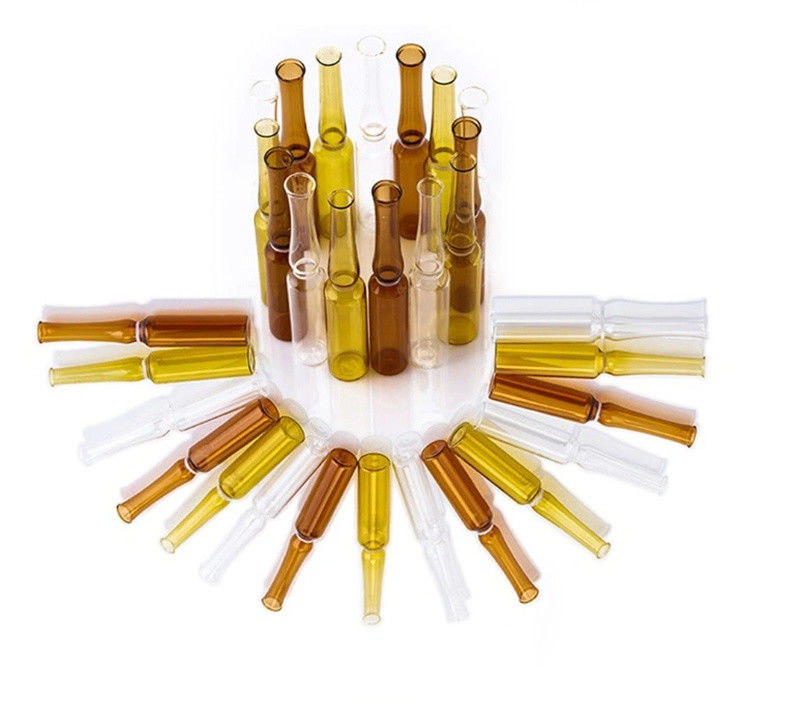 10 ml Ambar Ampolas de vidro padrão USP para antibióticos Garrafas de vidro de ampola de vidro transparentes e moldadas para injecção