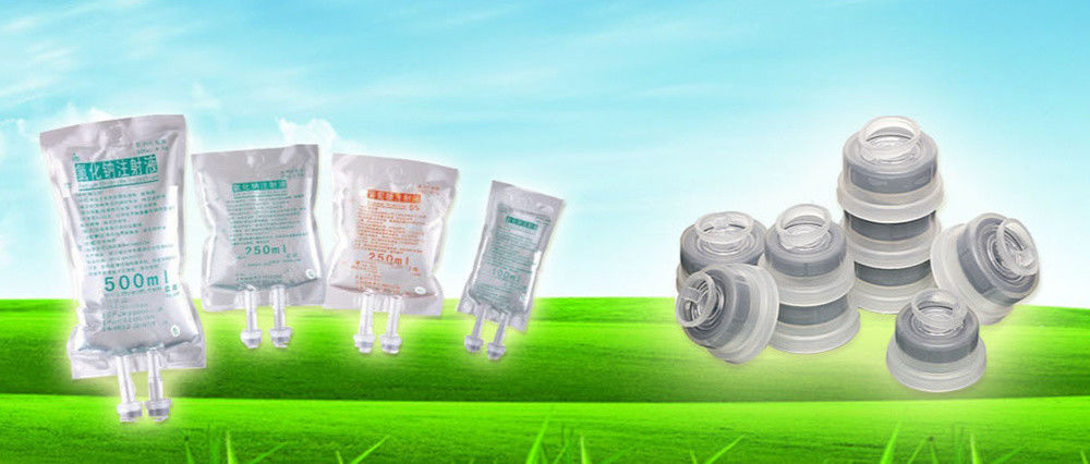Ferramenta de perfusão Farmacêutica Garrafa de perfusão tampa de injecção descartável Saco de perfusão Retirar a Euro Cap com disco de borracha