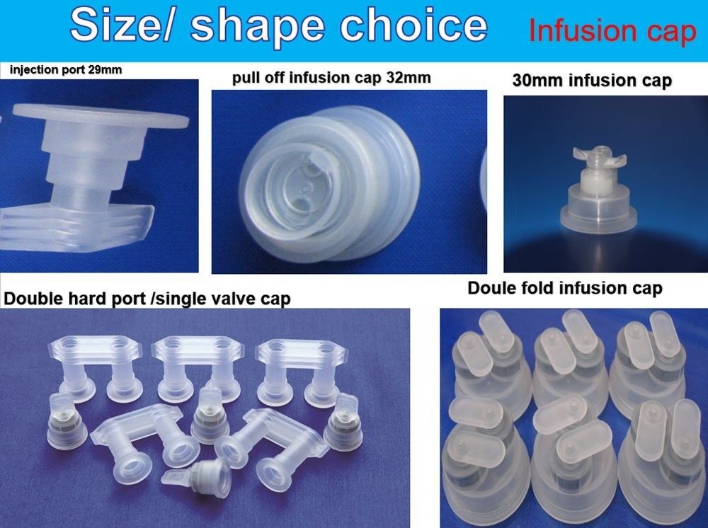 30 mm 32 mm Farmacêutico Euro Head Cap para frasco de perfusão ISBM PP Farmacêutico PP Cap para saco IV