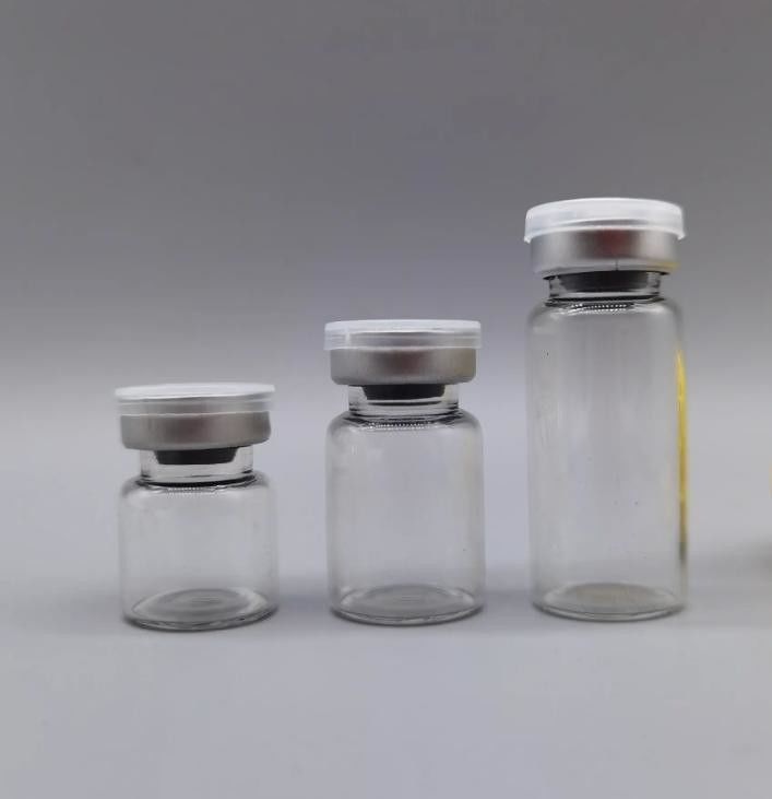 Farmacêutico Injecção Médica Botões de Vidro Estéreis de 5 ml 7 ml 10 ml 20 ml Vial de Vidro Tubular com Bomba de Borracha