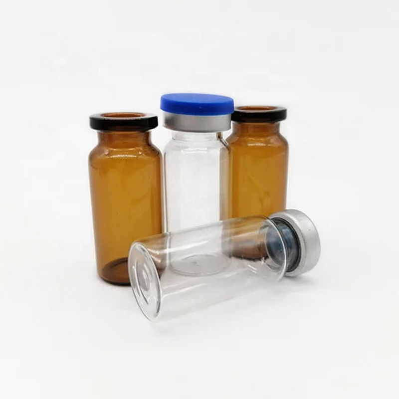 2 ml 5 ml 7 ml Vial de vidro para liofilização Farmacêutico Vacina Tubular Vial de vidro Ambrósio transparente Vial de vidro com tampa de alumínio