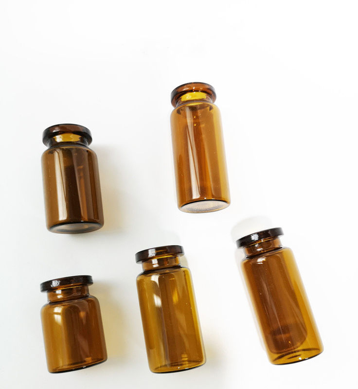 5 ml 7 ml 10 ml Farmacêutico Ambar Lyofilização Tubular Grimper Top Frascos de vidro com tampa desligável