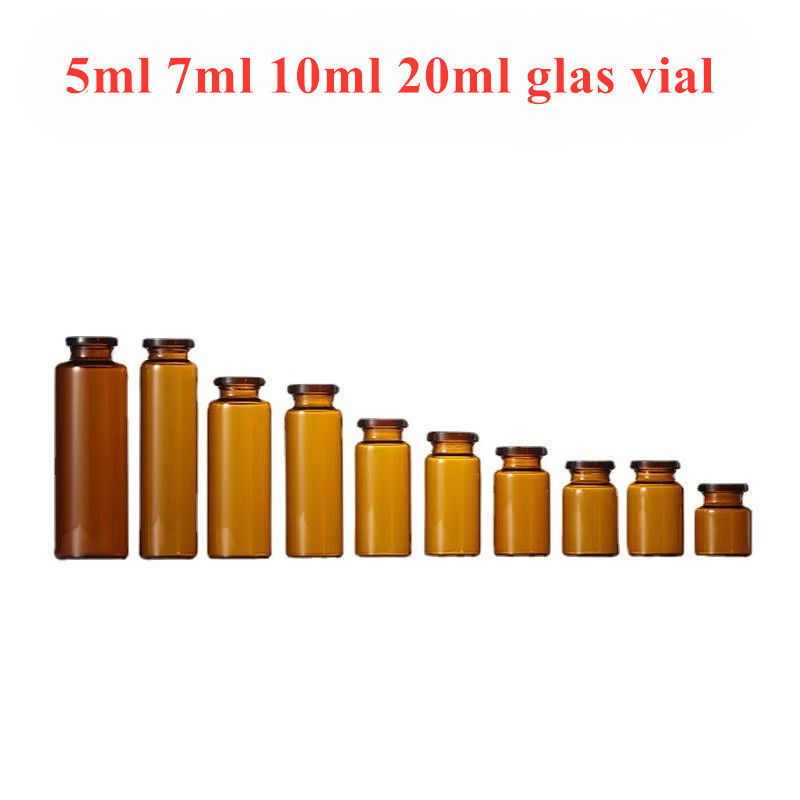 7 ml 10 ml Ambar transparente Farmacêutico Estéril para Injecção Tubular Estéril Frascos de Vidro vazios para uso médico Antibióticos