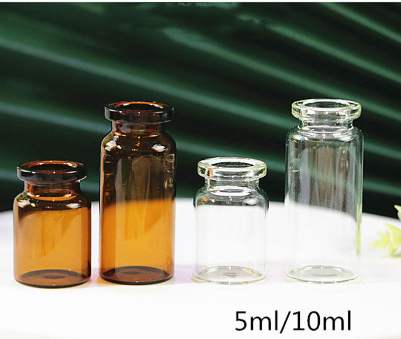 7 ml 10 ml Ambar transparente Farmacêutico Estéril para Injecção Tubular Estéril Frascos de Vidro vazios para uso médico Antibióticos