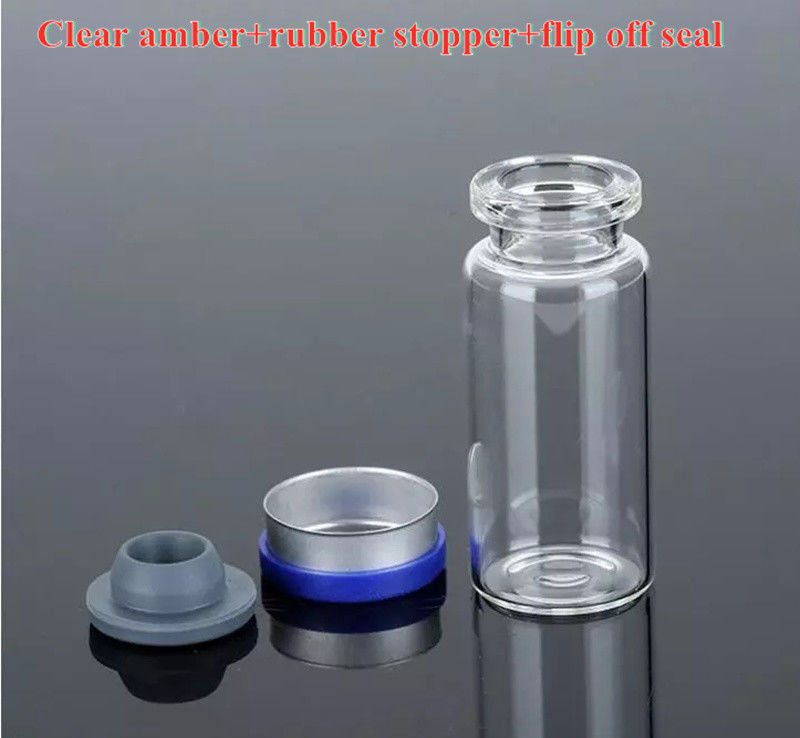 Vial de vidro de borosilicato de 5 ml, 7 ml, 20 ml, estéril, claro, 10 ml, com tampa