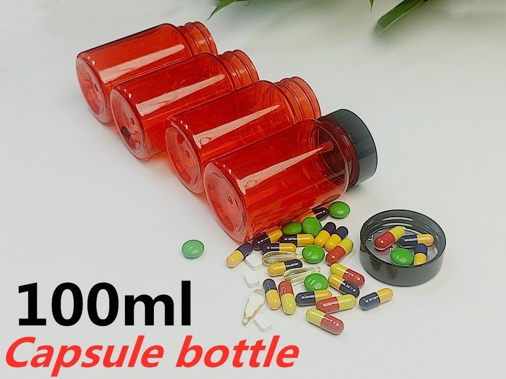 100 ml 150 ml PET Frasco Farmacêutico Vitamina Cápsula Comprimido Suplemento de pílula Cápsula Plástica Saúde Frasco Medicamento