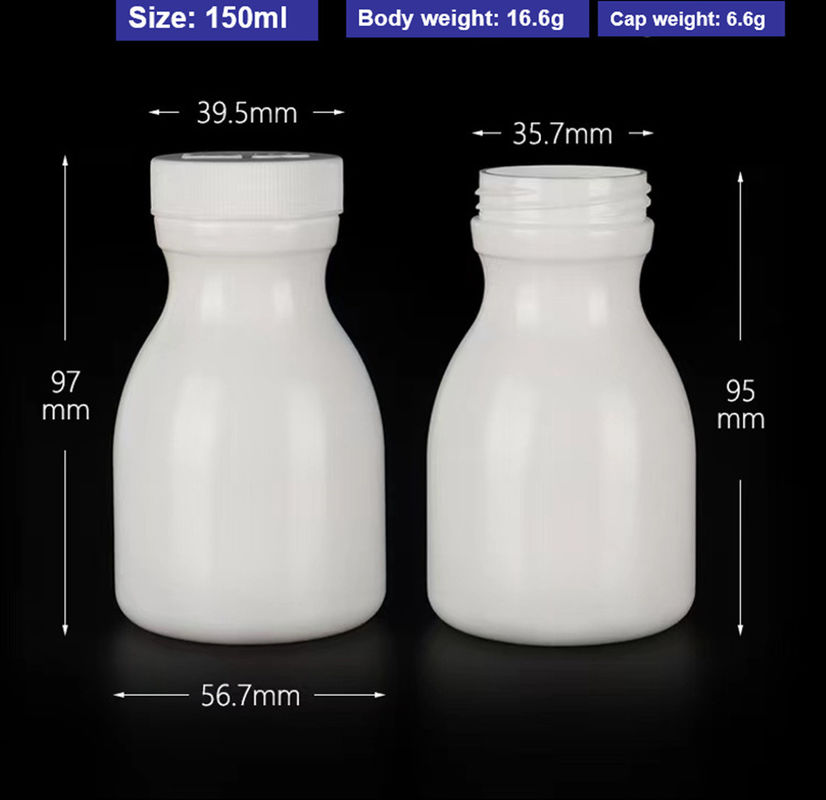 50 ml 120 ml 150 ml PE branco Plástico de Cuidados Médicos Botulha Tabletas Botulha Capa à prova de crianças Farmacêutica Botulha vazia de medicamentos
