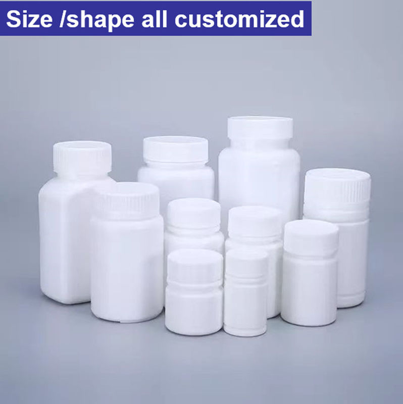 30 ml 50 ml 100 ml PE branco plástico vazio Cápsula de vitaminas Suplemento de saúde comprimido Medicina cápsula de pílula frascos