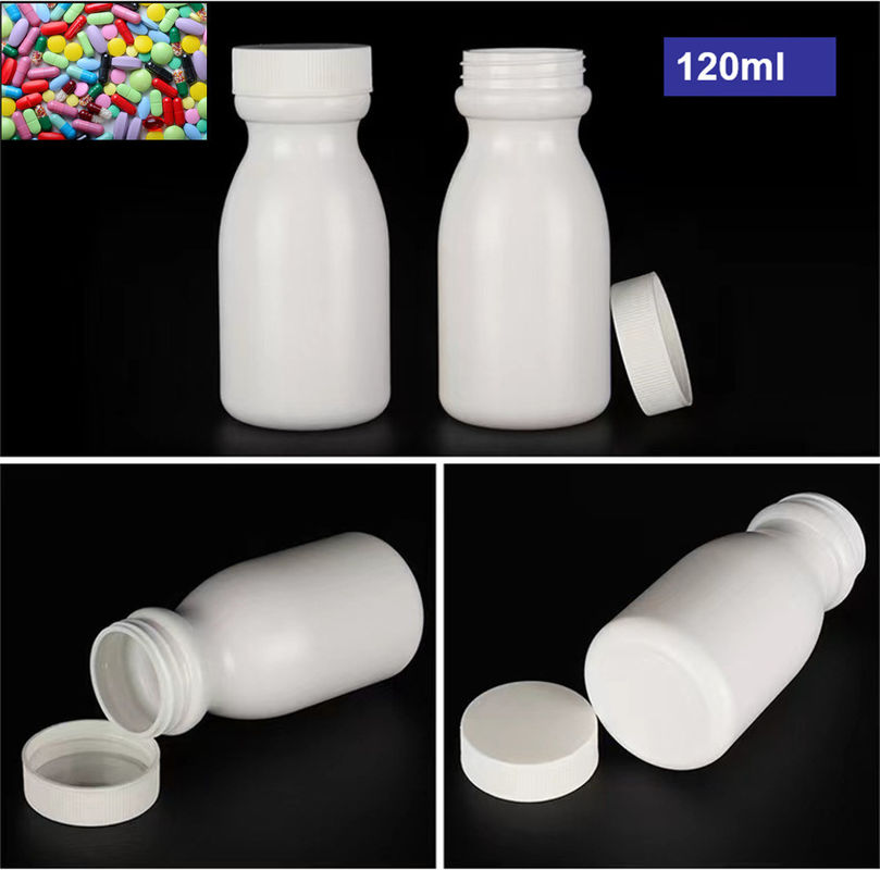 50 ml 120 ml 150 ml Cápsula vazia em HDPE Branco Recipiente Medicamento Vitamina Cápsula de pílula Armazenamento Medicamento plástico Garrafa de HDPE M