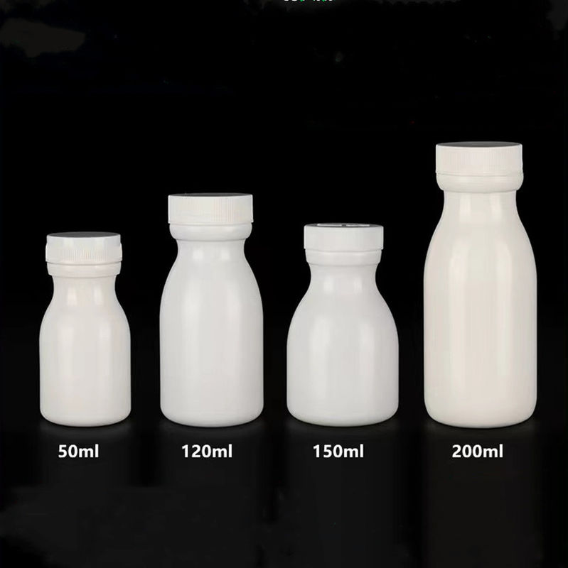 50 ml 120 ml 150 ml Cápsula vazia em HDPE Branco Recipiente Medicamento Vitamina Cápsula de pílula Armazenamento Medicamento plástico Garrafa de HDPE M