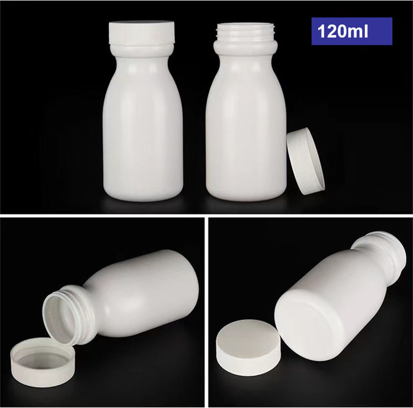 50 ml 120 ml 150 ml Cápsula vazia em HDPE Branco Recipiente Medicamento Vitamina Cápsula de pílula Armazenamento Medicamento plástico Garrafa de HDPE M