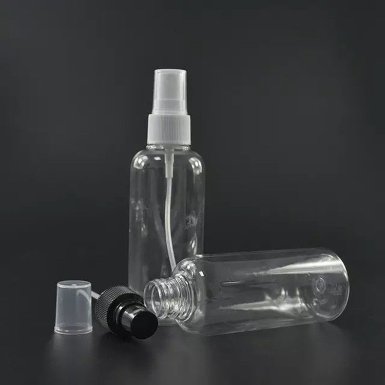 Tamanho de viagem portátil plástico vazio PET Spray Bottle de álcool Desinfetante para as mãos bomba de spray branco corpo frasco de spray plástico