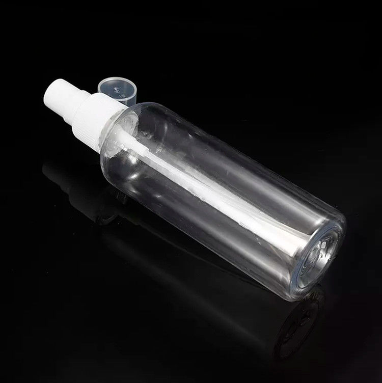 50ml 60ml 100ml PET transparente redondo personalizar desinfetante de mãos recarregável redondo recarregável cosmético PET frasco de spray de plástico