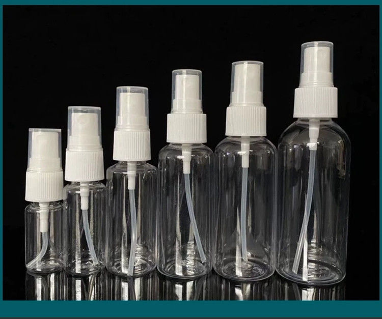 Recheados em frascos vazios, brancos, transparentes, baratos, vazios, transparentes, 1 oz, 50 ml, 100 ml, 120 ml, cosméticos, PET, plástico, spray de névoa