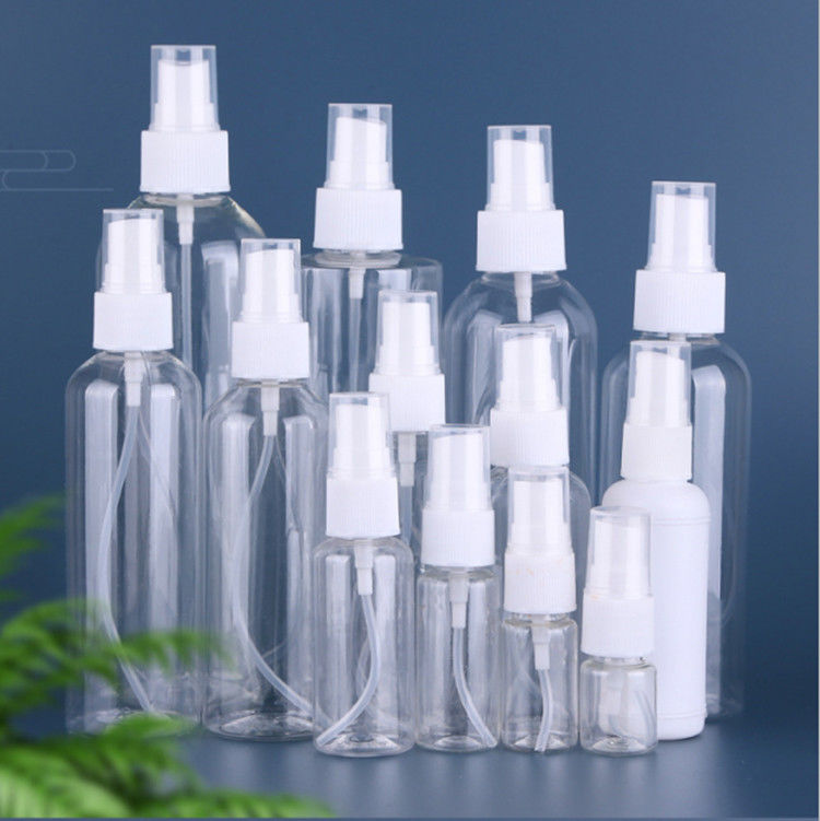 Recheados em frascos vazios, brancos, transparentes, baratos, vazios, transparentes, 1 oz, 50 ml, 100 ml, 120 ml, cosméticos, PET, plástico, spray de névoa