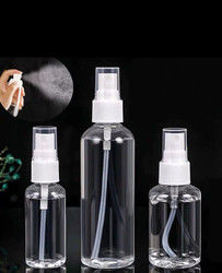 60 ml 120 ml 355 ml azul Desinfetante de mãos de plástico, cuidados com a pele, shampoo, spray, garrafa PET, cosmético transparente, spray de plástico, garrafas