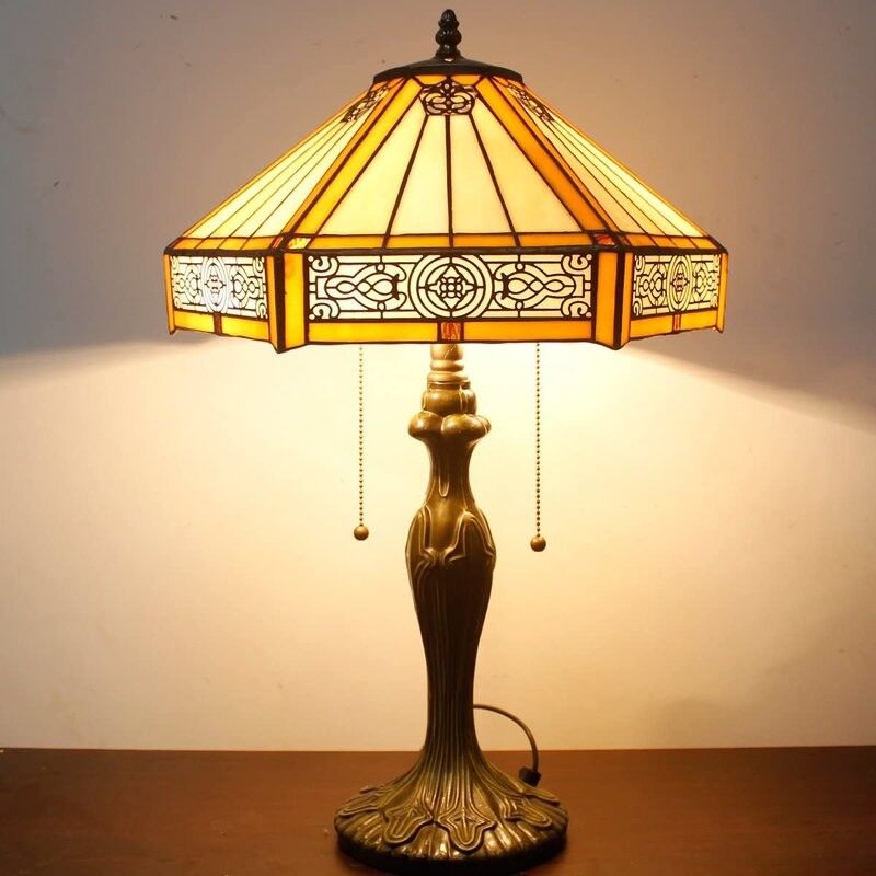30cm 40cm Antique Desk Decor Lâmpada Bar Quarto de dormir Sala de estar Casa Decoração Luz Artesanato Lâmpada de mesa de vidro colorido