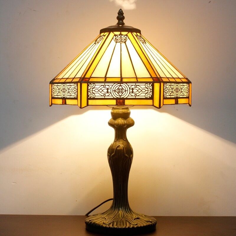 30cm Hexagon Estúdio Retro Quente Quarto Casa Lâmpada Decorativa Artística Turca Lâmpada de Mesa de Luxo