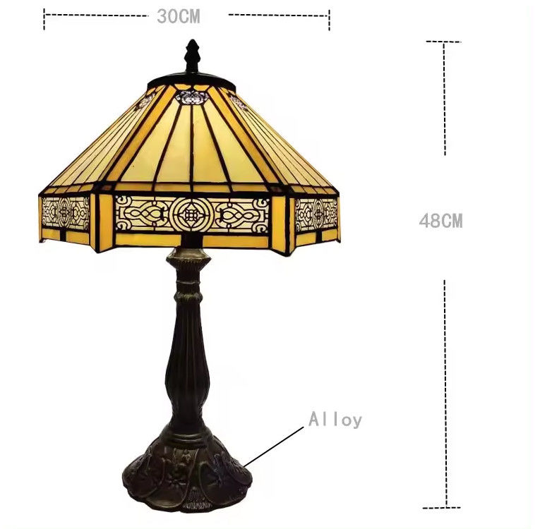 30cm Hexagon Estúdio Retro Quente Quarto Casa Lâmpada Decorativa Artística Turca Lâmpada de Mesa de Luxo
