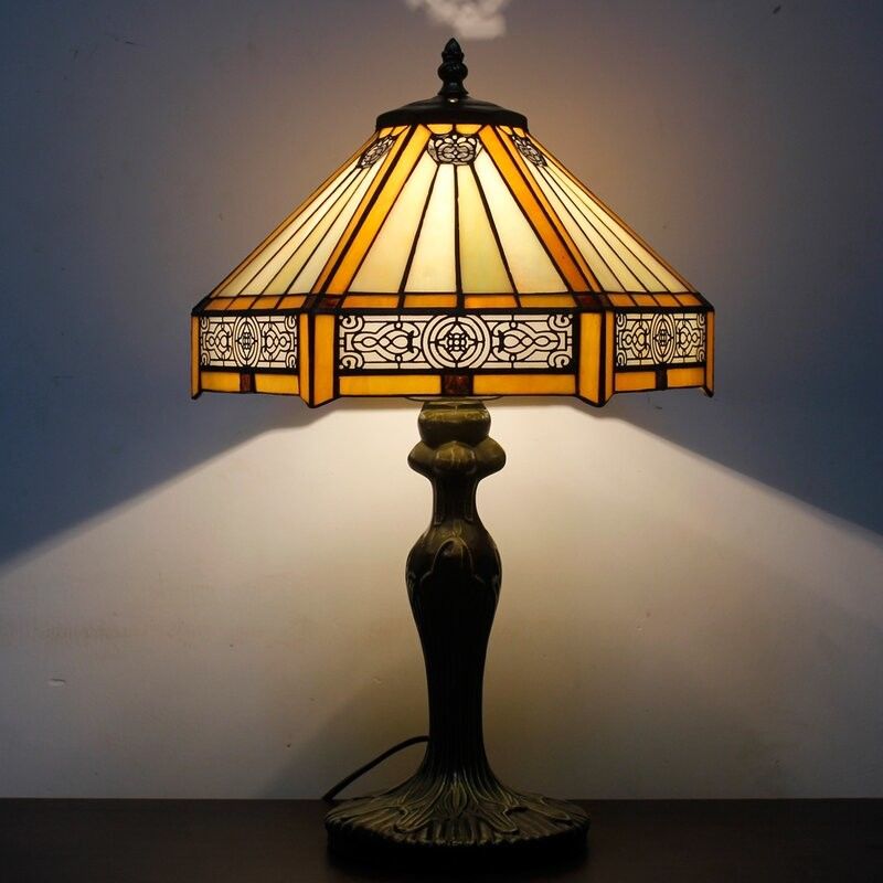 Lâmpada de mesa vintage de 30cm de hotel bar quarto sala de estar dormitório hotel LED de vidro pintado
