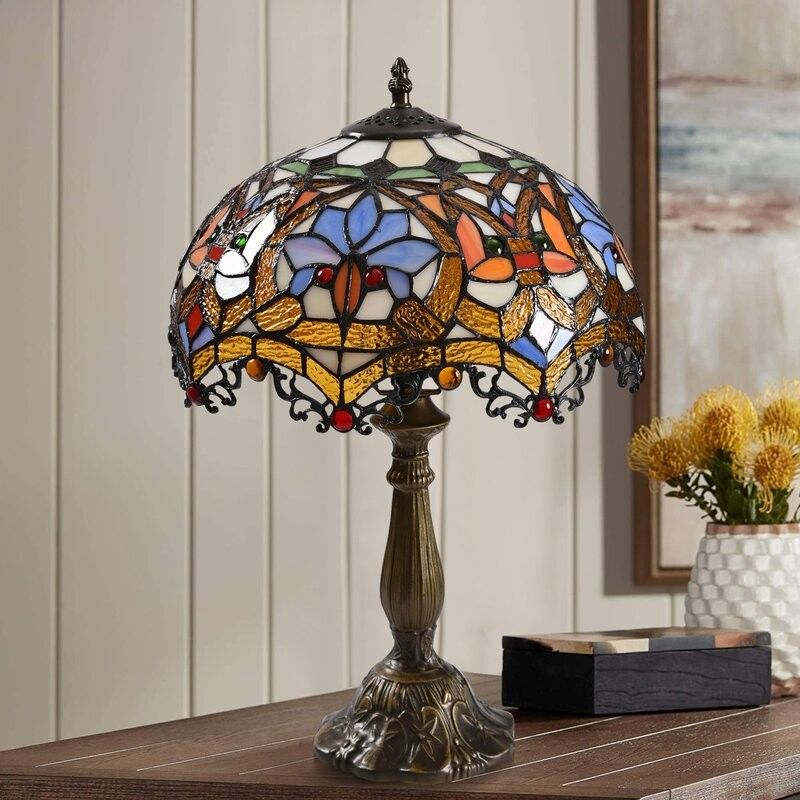 9 polegadas 12 polegadas Mediterrâneo feito à mão vidro colorido lâmpada decorativa Sala de estar Sala de jantar Bar Lâmpada de mesa de vidro