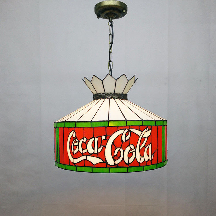 12' Bar Restaurante Café Sala de Jantar Luz Suspendida Luz de Tecto Luz Vermelha Vidro colorido LED Lâmpadas de Lâmpadas