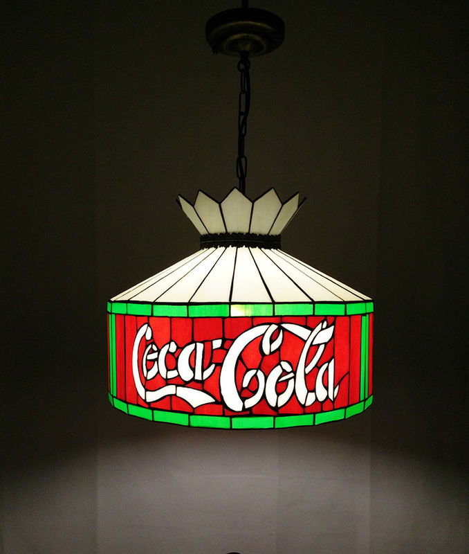 12' Bar Restaurante Café Sala de Jantar Luz Suspendida Luz de Tecto Luz Vermelha Vidro colorido LED Lâmpadas de Lâmpadas