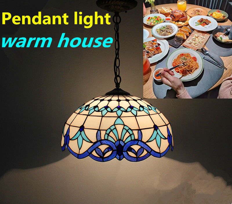 12 polegadas de vidro decorativo LED lâmpada de pingente com 2 luz cuidados com os olhos para bar sala de estudo café sala de estar sala de jantar luz